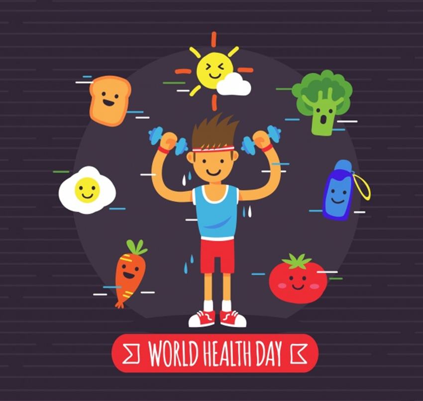 Healthy world 4. День здоровья вектор. Всемирный день здоровья. Всемирный день здоровья вектор. День здоровья фон для афиши.