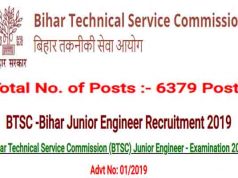 BTSC Bihar JE Recruitment 2019: जेई के 6379 पदों के लिए ऐसे करें ऑनलाइन आवेदन