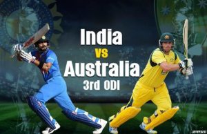 IND vs AUS 3rd ODI Match Live Score Update: सस्ते में गिरे भारत के तीन विकेट, क्रीज पर धोनी और विराट मौजूद