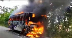 दिल्ली से अमृतसर जा रही वॉल्वो बस में लगी आग, 2 यात्रियों की मौत और 40 घायल