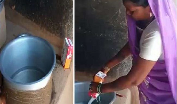 यूपी के सोनभद्र में 1 लीटर दूध में 1 बाल्टी पानी मिलाकर 85 बच्चों को पिलाने का Video हुआ वायरल 