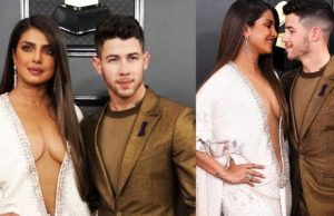 Grammy Awards 2020: प्रियंका चोपड़ा अपने पति निक जोनस के साथ बोल्ड लुक में दिखीं, Ralph & Russo kimono dress, Priyanka Chopra bold dress in grammy 2020, Grammy awards