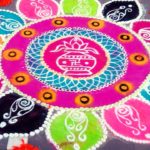 Holi Rangoli Designs Pattern With Video 2020 By This Method You Can Create the Best Colorful Flower Rangoli. Make Special Rangoli  by Watching Tutorial Video