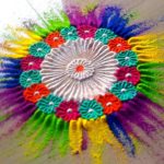 Holi Rangoli Designs Pattern With Video 2020 By This Method You Can Create the Best Colorful Flower Rangoli. Make Special Rangoli  by Watching Tutorial Video