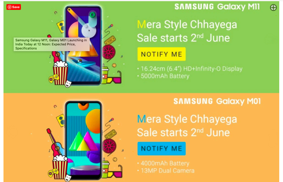 Samsung Galaxy M01 & Galaxy M11 Smartphone Review in Hindi Price in India Specification Features Processor Camera RAM Storage Battery Sale Price सभी जानकारी हिंदी में