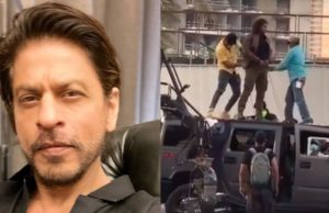 Shahrukh Khan film 'Pathan' shoot video leaked, seen in action on moving car News In Hindi | Shahrukh Khan की फिल्म ‘पठान’ के वीडियोज हुए लीक, कार के ऊपर करते नजर आए एक्शन