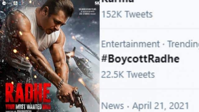 Salman Khan's Movie Radhe Boycott News in Hindi, #BoyCottRadhe hashtag went viral on social media, know the reason behind it!, ट्विटर पर सलमान खान की राधे फिल्म का बहिष्कर करने की मांग उठ रही है