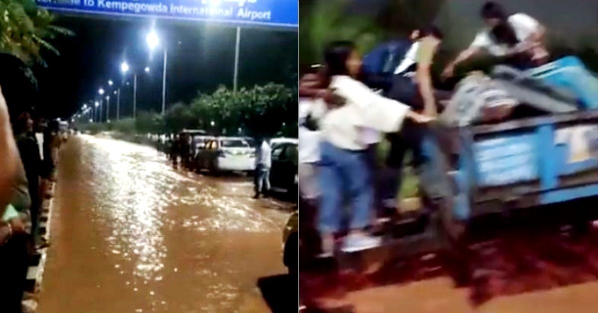 मूसलाधार बारिश से डूबा बेंगलुरु एयरपोर्ट, वीडियो हुआ वायरल ! | Bangalore Airport Submerged in Torrential Rain | Watch Bangalore Airport Viral Video | Viral News