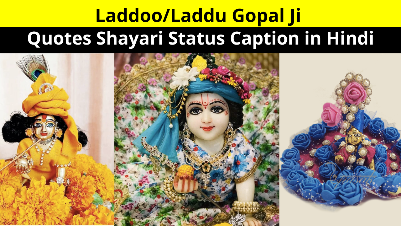 Best Collection of Laddoo/Laddu Gopal Ji Quotes Shayari Status Caption in Hindi for Whatsapp DP FB Story Insta Reels Snapchat Twitter | लड्डू गोपाल शायरी स्टेटस कोट्स कैप्शन