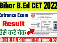 Bihar CET B.Ed Result 2022