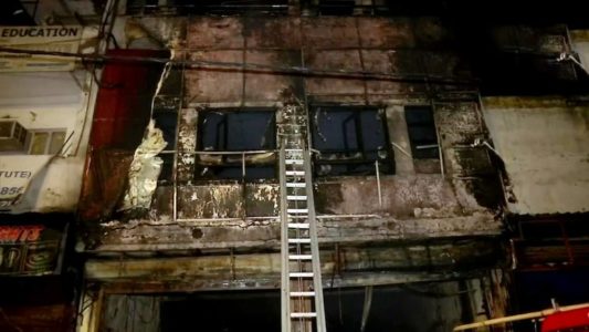 Fire Breaks Out At Courier Godown In Delhi
