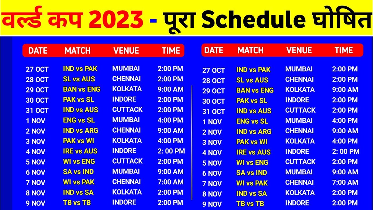 ICC World Cup 2023 Schedule Date, Time, Stadium More Details in Hindi | आईसीसी वर्ल्ड कप 2023 मैच कहां खेले जाएंगे, कितने ओवर, इत्यादि जानकारी! शहीद वीर नारायण सिंह अंतर्राष्ट्रीय क्रिकेट स्टेडियम का इतिहास
