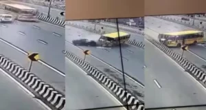 Delhi Meerut Expressway Road Accident News in Hindi | Bus Coming on The Wrong Side Hit The Car, 6 Family Members Died, CCTV Footage Video Surfaced!| दिल्ली मेरठ एक्सप्रेस-वे एक्सीडेंट