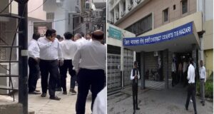 Firing in Delhi Tis Hazari Court Video Watch: Firing in two groups of lawyers in Tis Hazari Court created panic! | Delhi Tis Hazari Court Gun Firing News | तीस हजारी कोर्ट में वकीलों के दो गुटों में फायरिंग से मची खलबली!