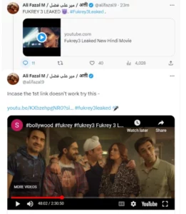 Fukrey-3 Movie Online Leaked Downloading Link Viral on Social Media | Fukrey-3 Leaked Hashtag Trend on X (Twitter) | रिलीज से दो दिन पहले ही लीक हुई फुकरे-3, डाउनलोडिंग लिंक सोशल मीडिया पर वायरल