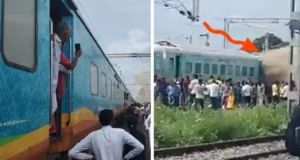 Humsafar Express Train Accident News in Hindi | Massive fire breaks out in Humsafar Express train in Valsad, Gujarat, video of the accident goes viral | गुजरात के वलसाड में हमसफर एक्सप्रेस ट्रेन में लगी भीषण आग