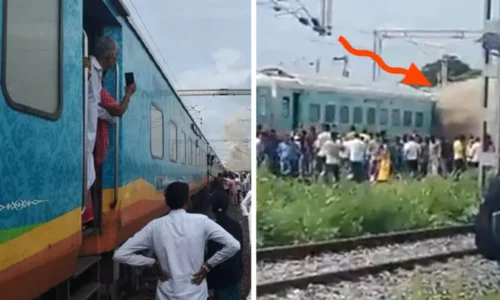 Humsafar Express Train Accident News in Hindi | Massive fire breaks out in Humsafar Express train in Valsad, Gujarat, video of the accident goes viral | गुजरात के वलसाड में हमसफर एक्सप्रेस ट्रेन में लगी भीषण आग