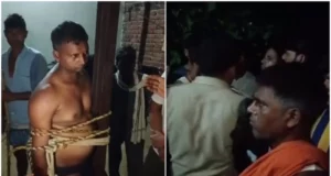 Sub-Inspector Suspended for Molesting A Girl | Nude SI Suspended Agra News in Hindi | Agra SI Viral News | खंभे से बांधकर क्यों हुई 'नंगे' दरोगा की कुटाई? पुलिस अधिकारी शर्मसार, दागी सब-इंस्पेक्टर को किया सस्पेंड