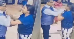 Noida Sector-108 Controversy Video | Once again an uproar over a dog in Noida Society, a woman slapped by retired IAS in the lift, Park Luret Housing Society video viral!