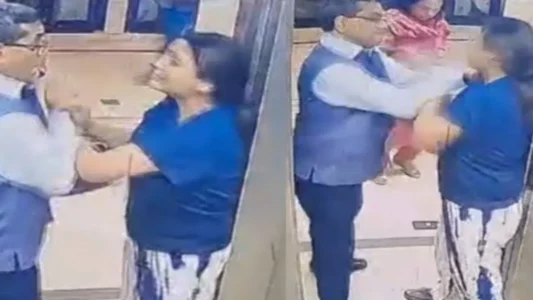 Noida Sector-108 Controversy Video | Once again an uproar over a dog in Noida Society, a woman slapped by retired IAS in the lift, Park Luret Housing Society video viral!