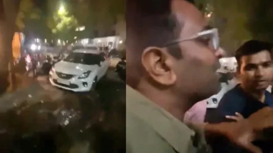 UP Kanpur Drunk Constables Video VIDEO | Police constable urinates on Food cart while drunk, video of incident goes viral on social media | नशे में दूध दो पुलिस कांस्टेबल ने ठेले पर किया पेशाब, घटना का वीडियो सोशल मीडिया पर वायरल